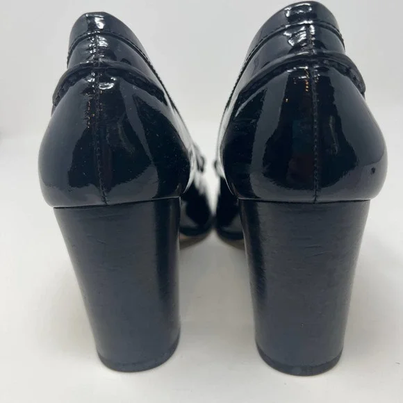 Michael Kors Patent Leather penny loafers with heels women size 7M - Picture 4 of 8